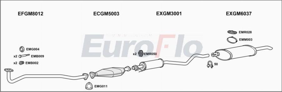 EuroFlo VLAST14 2001A00 - Система випуску ОГ autocars.com.ua