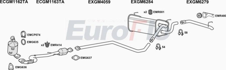 EuroFlo VLAST14 4001B - Система випуску ОГ autocars.com.ua