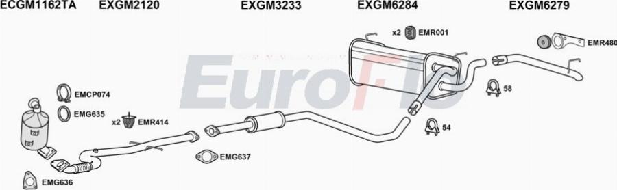 EuroFlo VLAST14 4001C - Система випуску ОГ autocars.com.ua