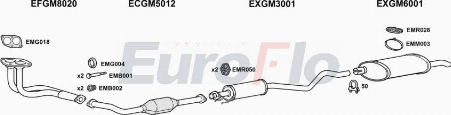 EuroFlo VLAST16 1022A00 - Система випуску ОГ autocars.com.ua