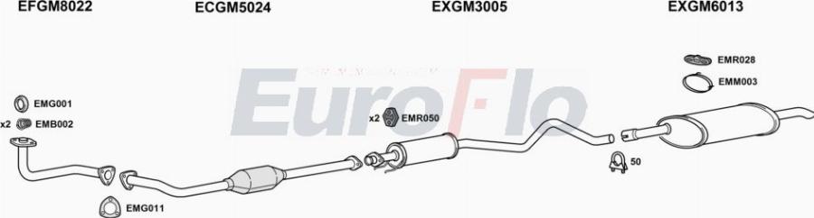 EuroFlo VLAST16 7008A00 - Система випуску ОГ autocars.com.ua