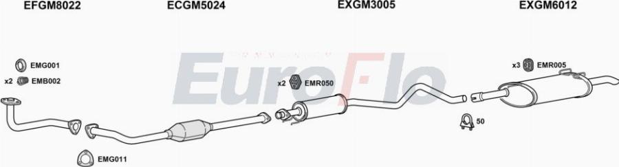 EuroFlo VLAST16 7011A00 - Система випуску ОГ autocars.com.ua