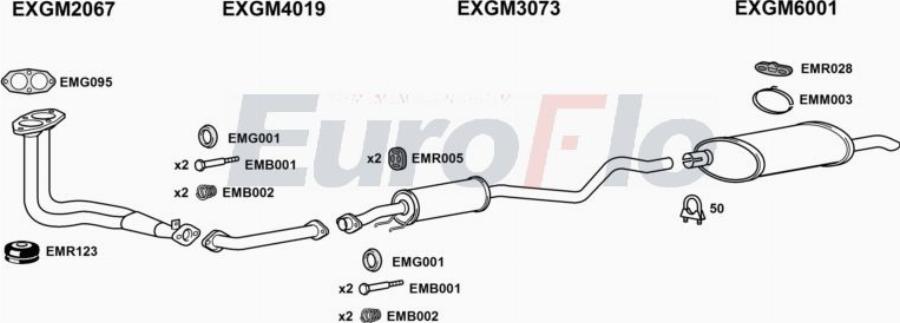 EuroFlo VLAST17D 1004A00 - Система випуску ОГ autocars.com.ua