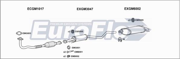 EuroFlo VLAST17D 1008B - Система випуску ОГ autocars.com.ua