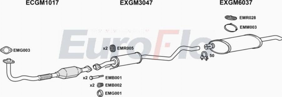 EuroFlo VLAST17D 2004A00 - Система випуску ОГ autocars.com.ua
