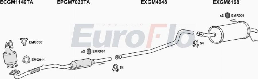 EuroFlo VLAST17D 3032A00 - Система випуску ОГ autocars.com.ua