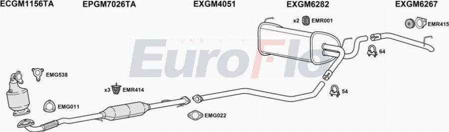 EuroFlo VLAST17D 4004A00 - Система випуску ОГ autocars.com.ua