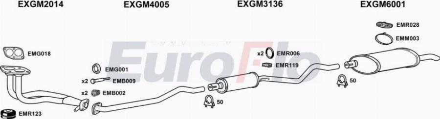 EuroFlo VLAST18 1004A00 - Система випуску ОГ autocars.com.ua