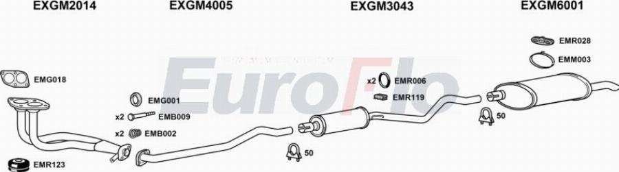 EuroFlo VLAST18 1008A00 - Система випуску ОГ autocars.com.ua