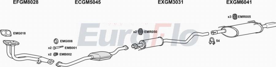 EuroFlo VLAST20 1011A00 - Система випуску ОГ autocars.com.ua
