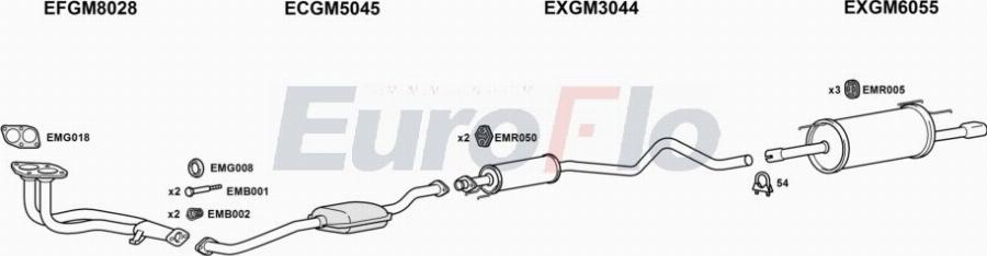 EuroFlo VLAST20 3004A00 - Система випуску ОГ autocars.com.ua