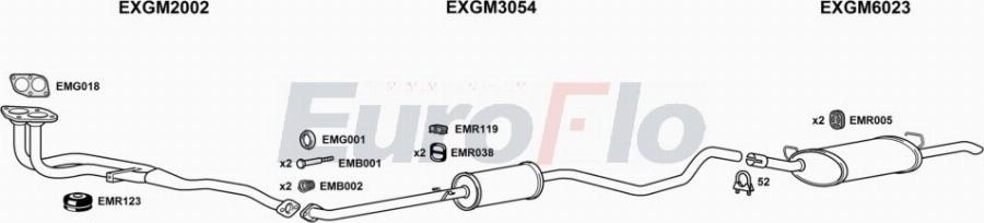 EuroFlo VLCAV14 1001A00 - Система випуску ОГ autocars.com.ua