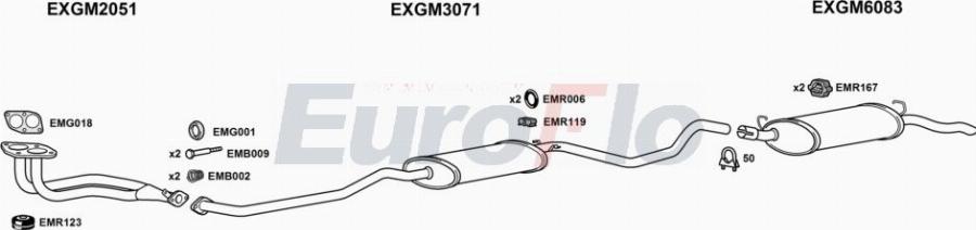 EuroFlo VLCAV16 1004A00 - Система випуску ОГ autocars.com.ua