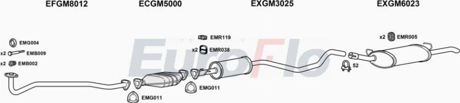 EuroFlo VLCAV16 1015A00 - Система випуску ОГ autocars.com.ua