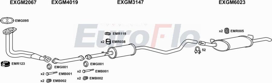 EuroFlo VLCAV17D 1001A00 - Система випуску ОГ autocars.com.ua