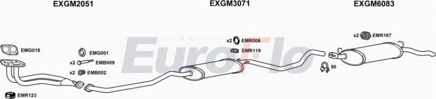 EuroFlo VLCAV18 1001A00 - Система випуску ОГ autocars.com.ua