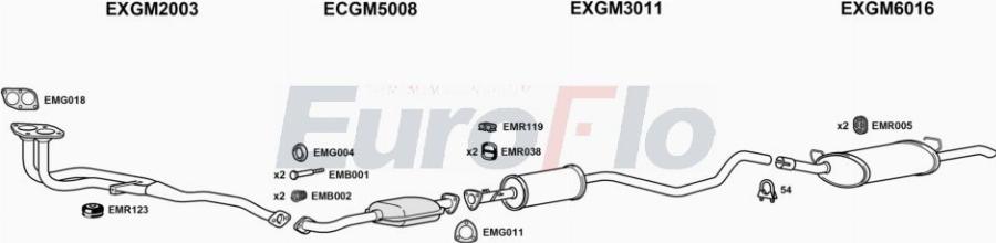 EuroFlo VLCAV18 1008A00 - Система випуску ОГ autocars.com.ua