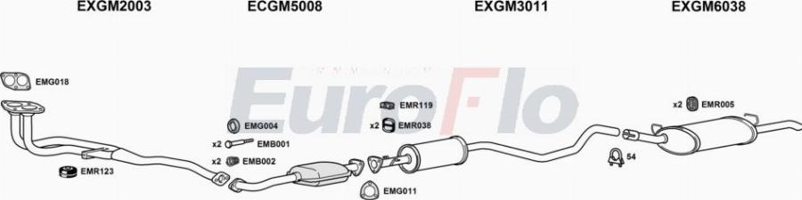 EuroFlo VLCAV18 2008A00 - Система випуску ОГ autocars.com.ua