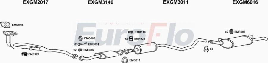EuroFlo VLCAV20 1011A00 - Система випуску ОГ autocars.com.ua