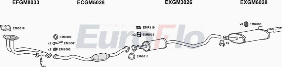 EuroFlo VLCAV20 1025A00 - Система випуску ОГ autocars.com.ua