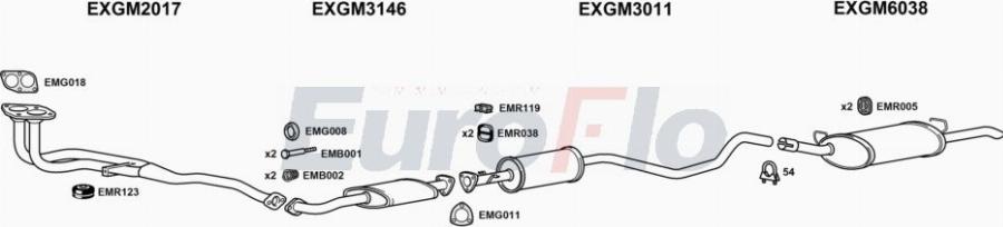 EuroFlo VLCAV20 2011A00 - Система випуску ОГ autocars.com.ua