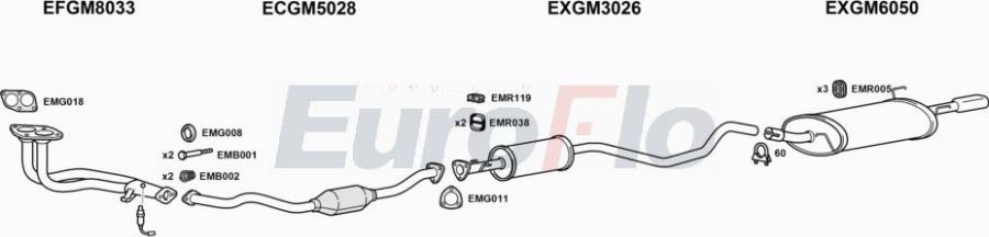 EuroFlo VLCAV20 2039A00 - Система випуску ОГ autocars.com.ua