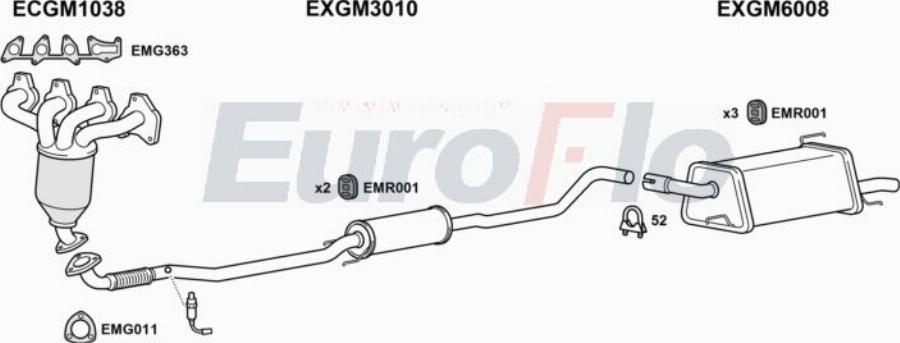 EuroFlo VLCOR12 1011A00 - Система випуску ОГ autocars.com.ua