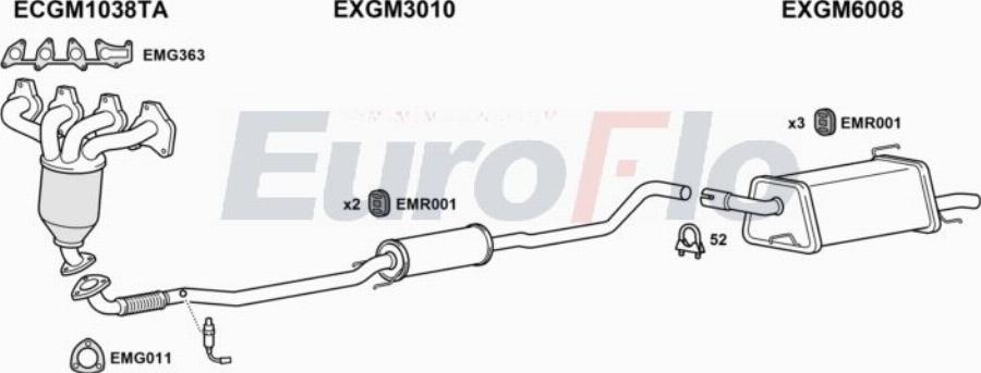 EuroFlo VLCOR12 1015A00 - Система випуску ОГ autocars.com.ua