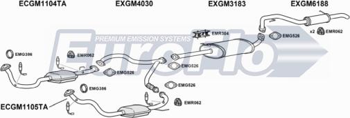 EuroFlo VLFRO32 3001B - Система випуску ОГ autocars.com.ua