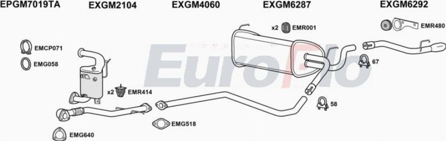 EuroFlo VLGTC20D 4001A00 - Система випуску ОГ autocars.com.ua