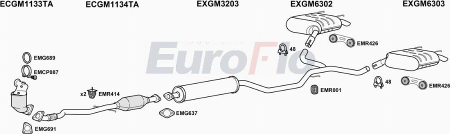 EuroFlo VLINS16 3001A00 - Система випуску ОГ autocars.com.ua