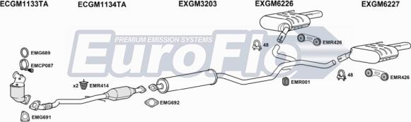 EuroFlo VLINS16 3001C - Система випуску ОГ autocars.com.ua