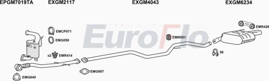 EuroFlo VLINS20D 1001E - Система випуску ОГ autocars.com.ua