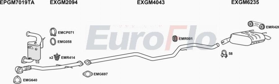 EuroFlo VLINS20D 2001A00 - Система випуску ОГ autocars.com.ua