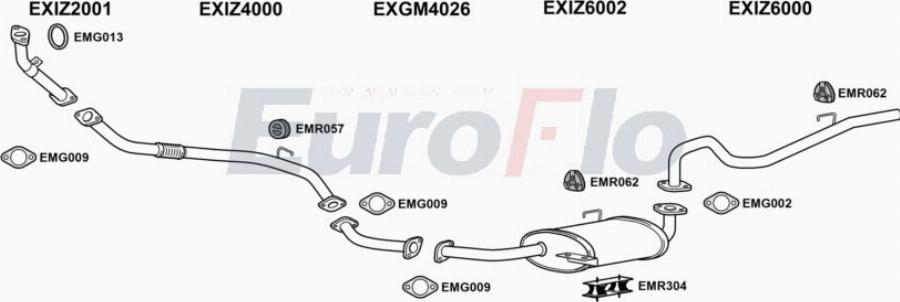 EuroFlo VLMONT31D 3001A00 - Система випуску ОГ autocars.com.ua
