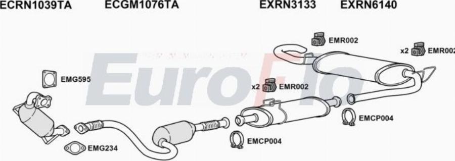 EuroFlo VLMOV25D 7004A00 - Система випуску ОГ autocars.com.ua