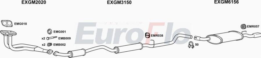 EuroFlo VLNOV16 1001A00 - Система випуску ОГ autocars.com.ua
