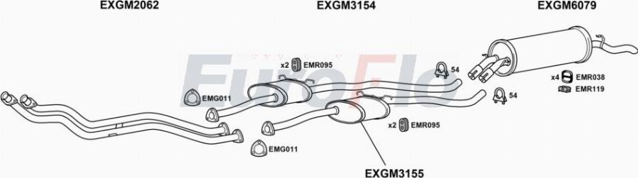 EuroFlo VLSEN30 2004A00 - Система випуску ОГ autocars.com.ua
