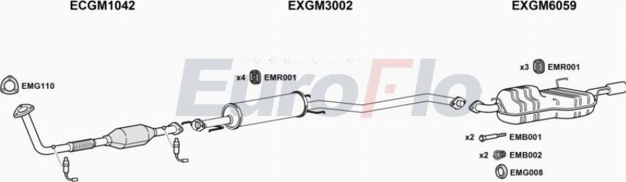 EuroFlo VLVEC22 3001A00 - Система випуску ОГ autocars.com.ua