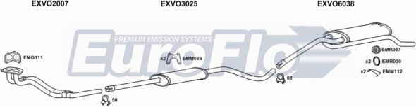 EuroFlo VO36020 2008B - Система випуску ОГ autocars.com.ua