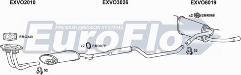 EuroFlo VO48017 4001A - Система випуску ОГ autocars.com.ua
