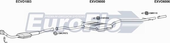 EuroFlo VO85025 2001A - Система випуску ОГ autocars.com.ua