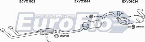 EuroFlo VO96030 2001A - Система випуску ОГ autocars.com.ua