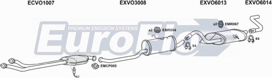 EuroFlo VO96030 2001D - Система випуску ОГ autocars.com.ua