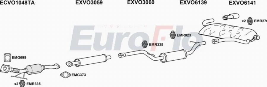 EuroFlo VOC3024 4001B - Система випуску ОГ autocars.com.ua