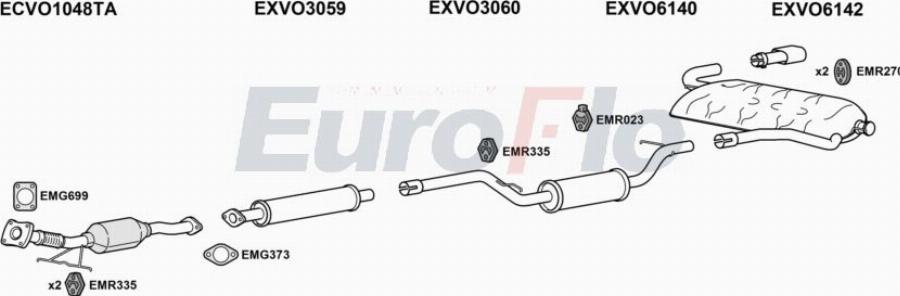 EuroFlo VOC3024 4001C - Система випуску ОГ autocars.com.ua