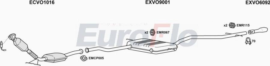 EuroFlo VOC7024 5001A00 - Система випуску ОГ autocars.com.ua