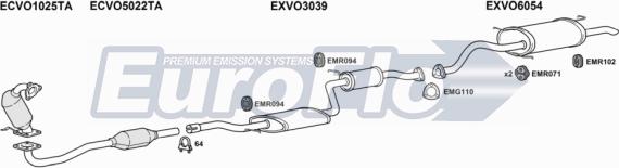 EuroFlo VOS4019D 2008B - Система випуску ОГ autocars.com.ua