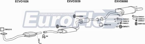 EuroFlo VOS4020 2015A - Система випуску ОГ autocars.com.ua