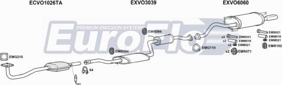 EuroFlo VOS4020 2015B - Система випуску ОГ autocars.com.ua